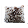 Purple Color Genuine Mongolian Lamb Fur Pillows
